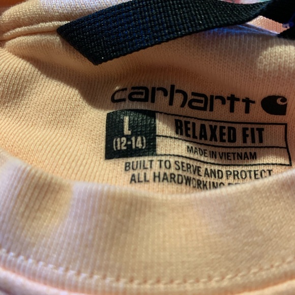 Carhartt Light Peach Crewneck Sweatshirt Size Large - Picture 7 of 7